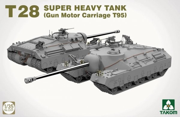 Takom 2209W T28 BOX MODELING GUIDE +  T28 SUPER HEAVY TANK + M28A1/A2 SUPER ASSAULT TANK 1/35