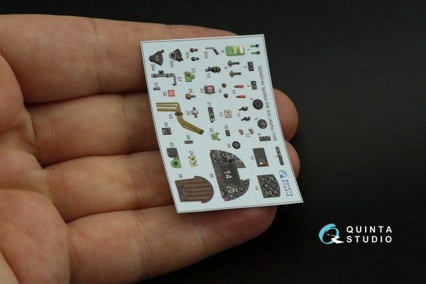 Quinta Studio QD48144 Spitfire PR.XIX 3D-Printed &amp; coloured Interior on decal paper (Airfix) 1/48