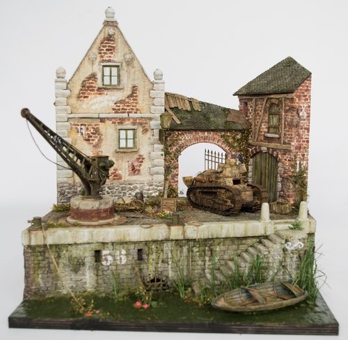 RT-Diorama 35308 Diorama Base: &quot;Marne River Port&quot; WWI 1/35