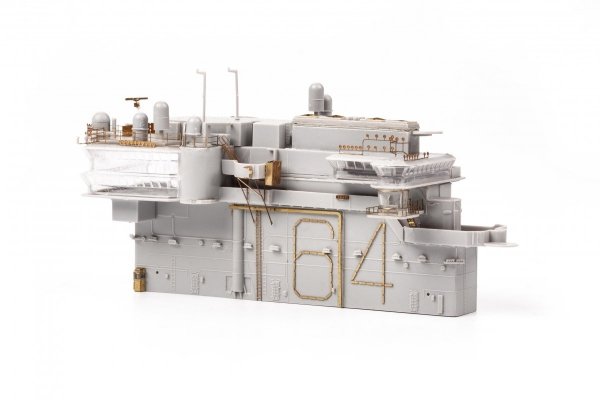 Eduard 53285 USS Constellation CV-64 part 5 - island TRUMPETER 1/350