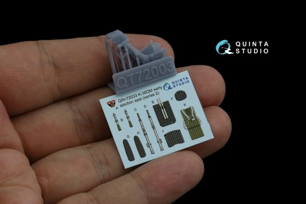 Quinta Studio QR+72033 K-36DM Series2 (early) ejection seat (for MiG-29, MiG-31, Su-27, Su-33 aircraft until 2007) (All kits) 1/72