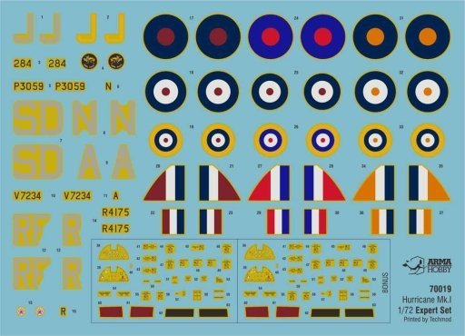 Arma Hobby 70019 Hurricane Mk I Expert Set 1/72