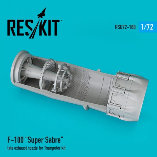 RESKIT RSU72-0188 F-100 &quot;SUPER SABRE&quot; LATE EXHAUST NOZZLE FOR TRUMPETER KIT 1/72