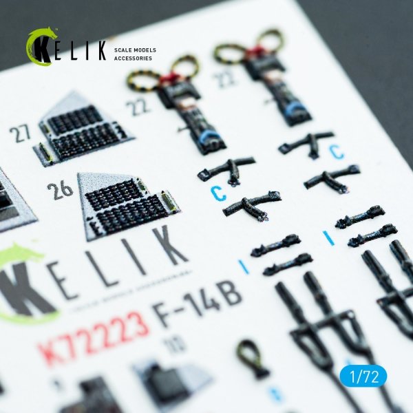 Kelik K72223 F-14B Tomcat - interior 3D decals for Academy kit (1/72)