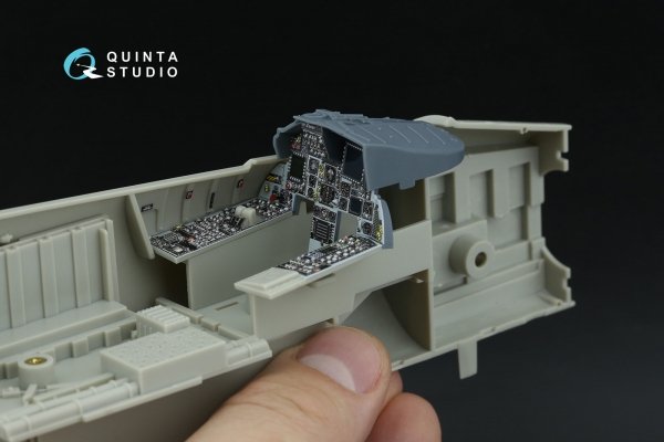 Quinta Studio QD+32252 F-15C PAD-upgraded 3D-Printed &amp; coloured Interior on decal paper (Tamiya) (with 3D-printed resin parts) 1/32
