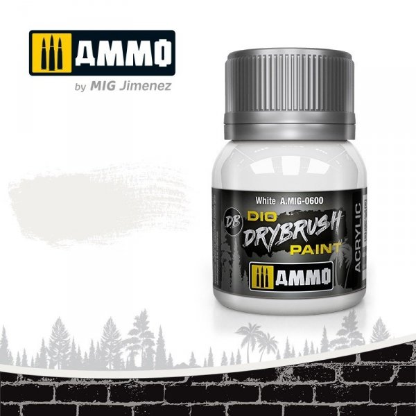 Ammo of Mig 0600 DRYBRUSH White 40ml