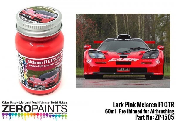 Zero Paints ZP-1505 Lark Pink - Mclaren F1 GTR Paint 60ml