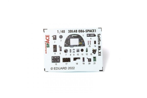 Eduard 3DL48086 Spitfire Mk. XII SPACE AIRFIX 1/48