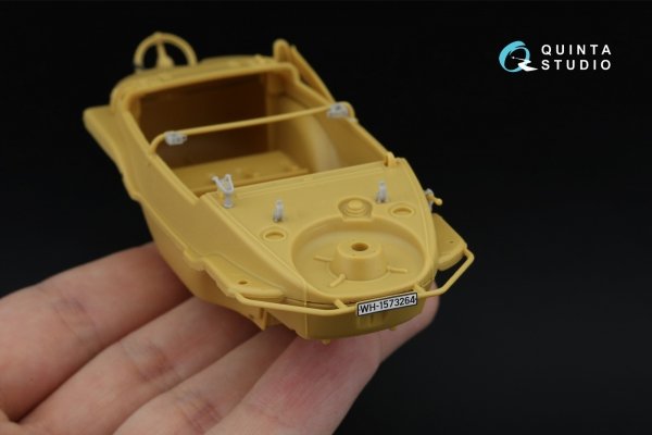 Quinta Studio QD+35146 Schwimmwagen Type 166 3D-Printed &amp; coloured Interior on decal paper (Hero) (with 3D-printed resin parts) 1/35