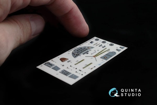 Quinta Studio QD48016 Polikarpov I-185 3D-Printed &amp; coloured Interior on decal paper (for ARK kit) 1/48