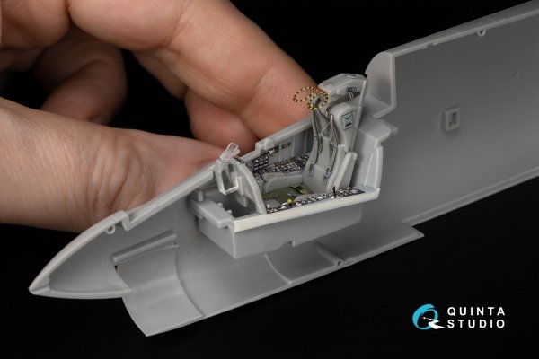 Quinta Studio QD48651 F-8J Crusader 3D-Printed &amp; coloured Interior on decal paper (Hasegawa/Hobby 2000) 1/48