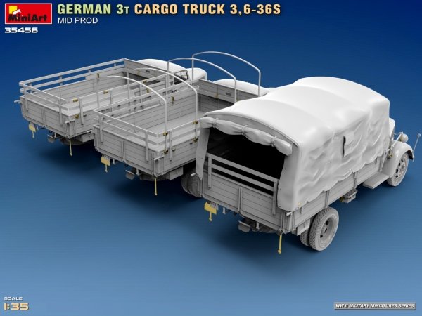 Miniart 35456 GERMAN 3T CARGO TRUCK 3,6-36S MID PROD 1/35