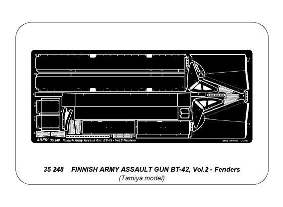 Aber 35248 Finish army assault gun BT-42 - vol. 2 - additional set - fenders (1:35)