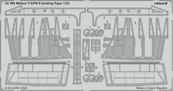 Eduard 32498 Meteor F.8/FR.9 landing flaps Photo etched set for REVELL 1/32