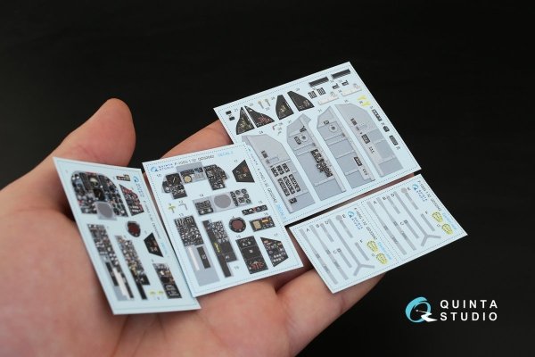 Quinta Studio QD32042 F-105G 3D-Printed &amp; coloured Interior on decal paper (for Trumpeter kit) 1/32