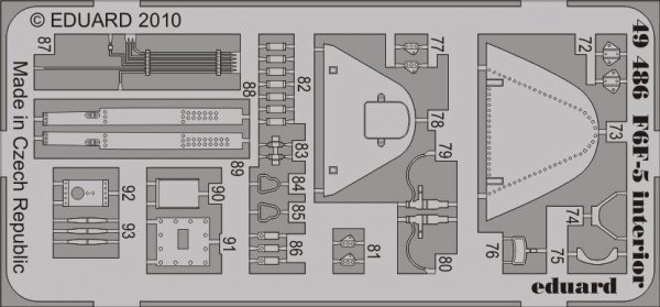 Eduard 49486 F6F-5 interior S. A. 1/48 Hobby Boss