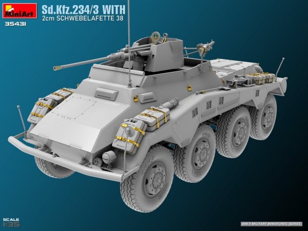 MiniArt 35431 Sd.Kfz.234/3 With 2cm Schwebelafette 38 1/35