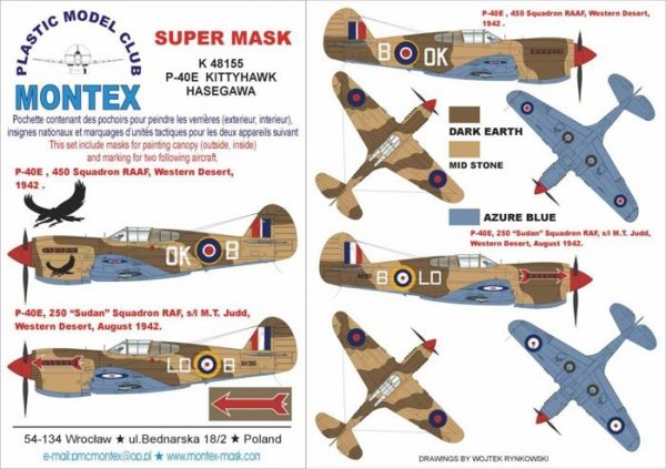 Montex K48155 P-40E (Desert RAF) 1/48