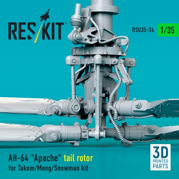 RESKIT RSU35-0034 AH-64 "Apache" tail rotor for Takom/Meng/Snowman kit (3D Printed) (1/35)