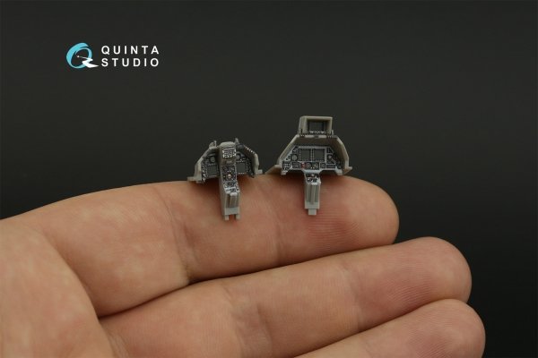 Quinta Studio QDS-48419 F-16D block 40 3D-Printed &amp; coloured Interior on decal paper (Kinetic 2022 tool) (Small version) 1/48