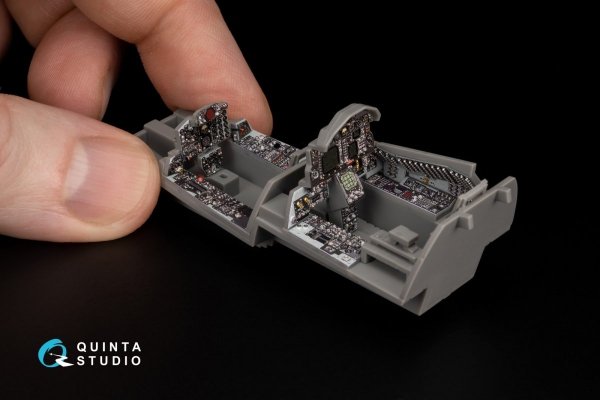 Quinta Studio QD+48342 F-4G late 3D-Printed &amp; coloured Interior on decal paper (Meng) (with 3D-printed resin parts) 1/48