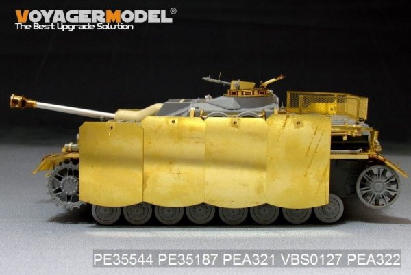 Voyager Model PEA321 WWII German StuG.IV Pivot-Mounting Swinging Type Hull Side Armour Skirts (For DRAGON) 1/35