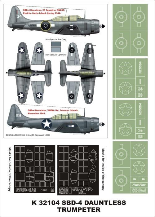 Montex K32104 SBD-4 Dauntles 1/32