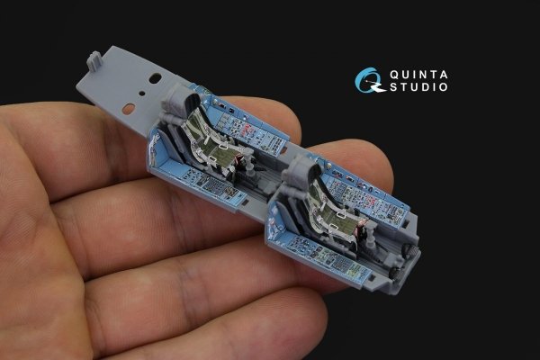 Quinta Studio QD48171 Su-27UB 3D-Printed &amp; coloured Interior on decal paper (for HobbyBoss kit) 1/48
