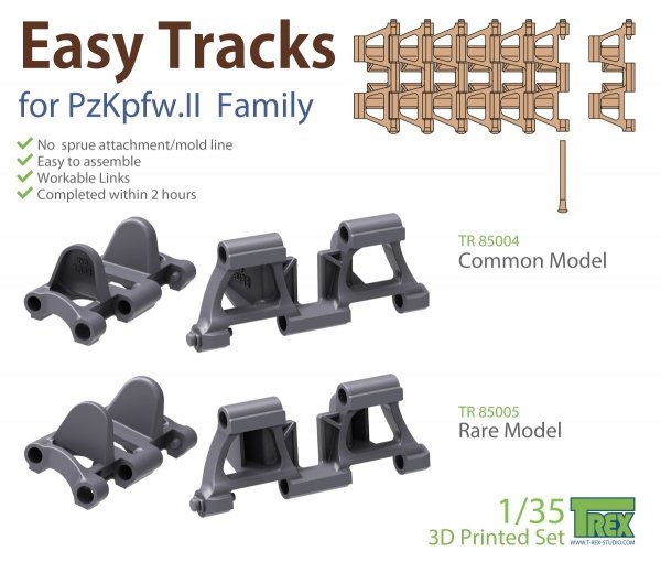 T-Rex Studio TR85005 PzKpfw II Tracks Rare Model 1/35