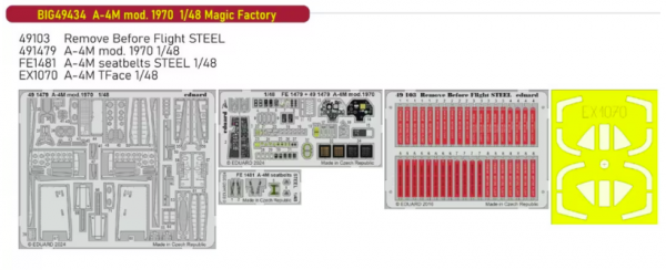 Eduard BIG49434 A-4M Mod. 1970 detail set for Magic Factory 1/48