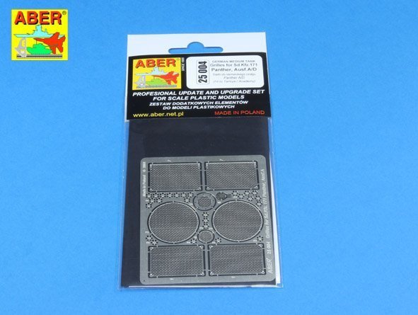 Aber 25004 PzKpfw V Ausf.A/D grilles (1:25)