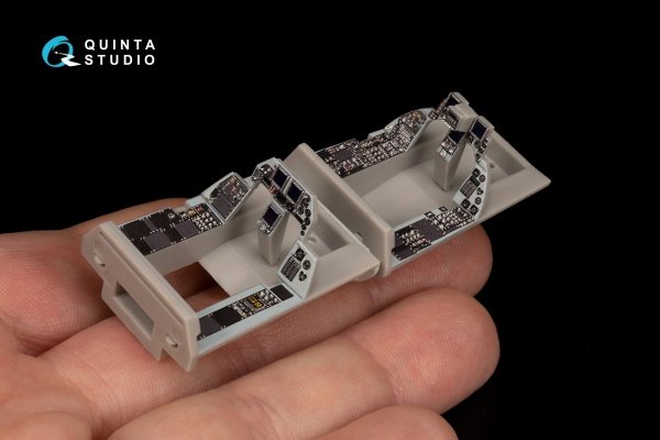 Quinta Studio QD48059 Mitsubishi F-2B 3D-Printed coloured Interior on decal paper (Hasegawa) 1/48