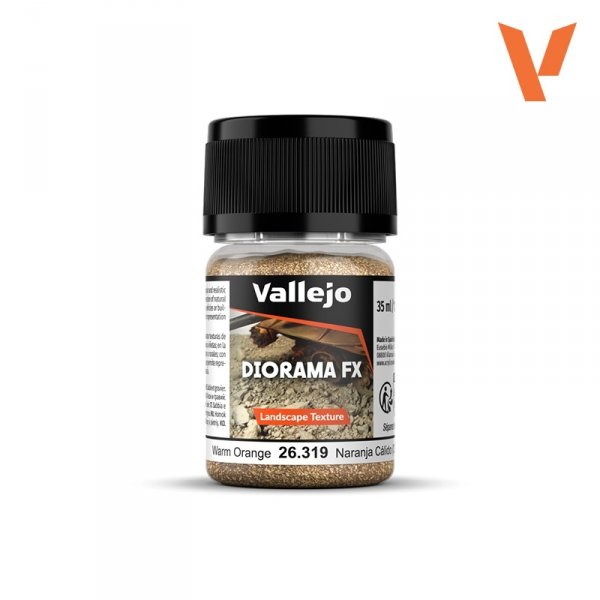 Vallejo 26319 Warm Orange 0.1-0.6 mm - Diorama FX Landscape Texture 30ml
