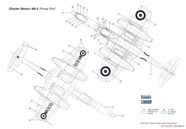 Special Hobby 72424 Gloster Meteor F.8 Prone Pilot 1/72