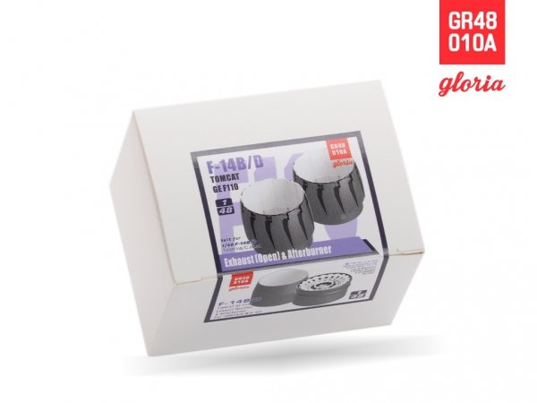 Gloria GR48010A F-14B/D F110-GE-400 Exhaust Nozzle &amp; Afterburner OPEN TAMIYA/G.W.H. 1/48