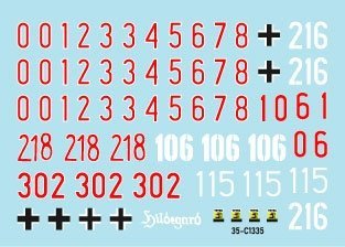 Star Decals 35-C1335 Tiger I. sPzAbt 502 # 3. Early / Mid production Tigers 1944-45. 1/35