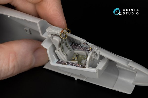 Quinta Studio QD48651 F-8J Crusader 3D-Printed &amp; coloured Interior on decal paper (Hasegawa/Hobby 2000) 1/48