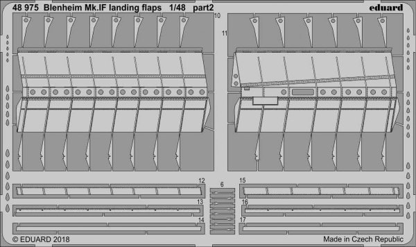 Eduard 48975 Blenheim Mk. IF landing flaps AIRFIX 1/48
