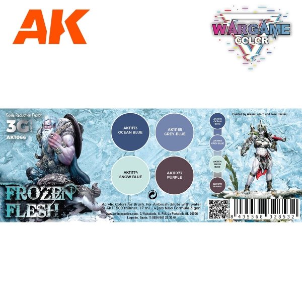AK Interactive AK1066 WARGAME COLOR SET. FROZEN FLESH. 4x17 ml