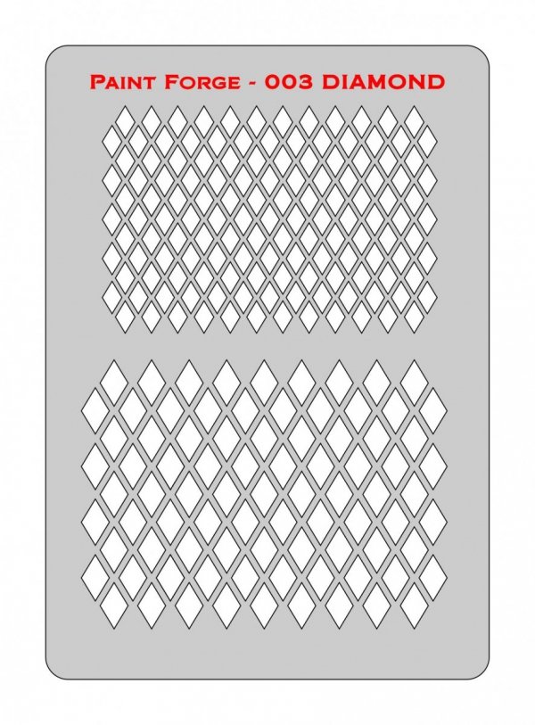 Paint Forge PFST003L STENCIL - DIAMONDS