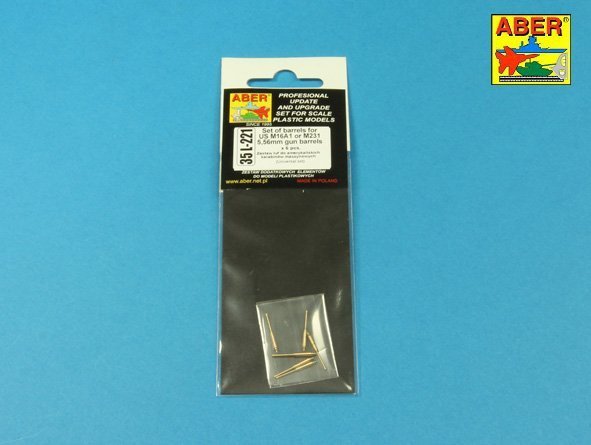 Aber 35L-221 Set of barrels for US M16A1 or M231 5,56mm gun barrels x 6 pcs. 1/35