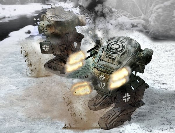 Modelcollect UA72195 Fist of War German WWII Blf-100A light fighting Mech 1/72