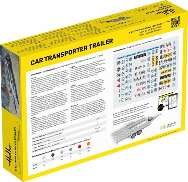 Heller 80774 Car Transport Trailer 1/24