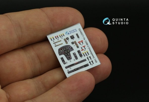 Quinta Studio QD48271 Hs 129B-2 3D-Printed &amp; coloured Interior on decal paper (Hasegawa) 1/48