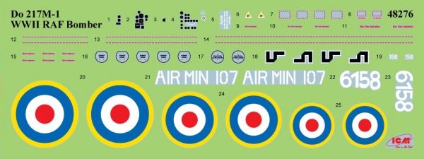 ICM 48276 Do 217M-1 WWII RAF Bomber 1/48