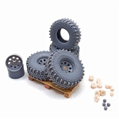 Yamamoto YMPRIM20 Extreme Off-Road Tyres And Rims 15&quot; Pro Kit 1/24