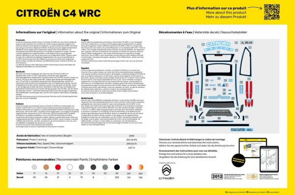 Heller 56756 Starter Kit - Citroen C4 WRC 1/24