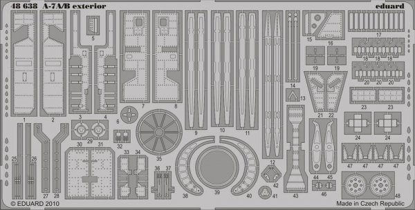 Eduard 48638 A-7A/B exterior HOBBY BOSS (1:48)