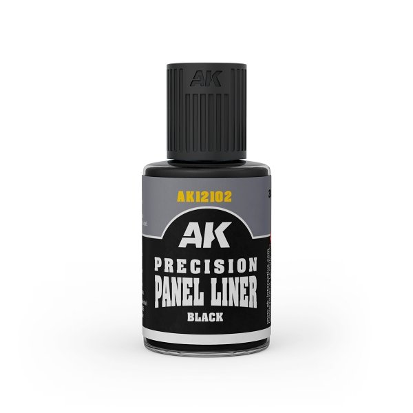 AK Interactive AK12102 BLACK - PRECISION PANEL LINER 30ml