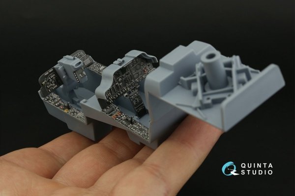 Quinta Studio QDS-35090 AH-64A 3D-Printed &amp; coloured Interior on decal paper (Academy) (Small version) 1/35